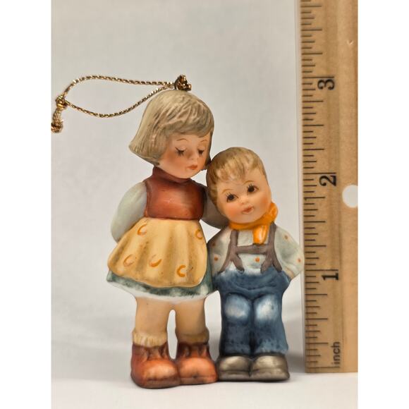Goebel Hummel 1997 Christmas Ornament Girl with Younger Boy Berta Hummel 3" - Picture 4 of 4